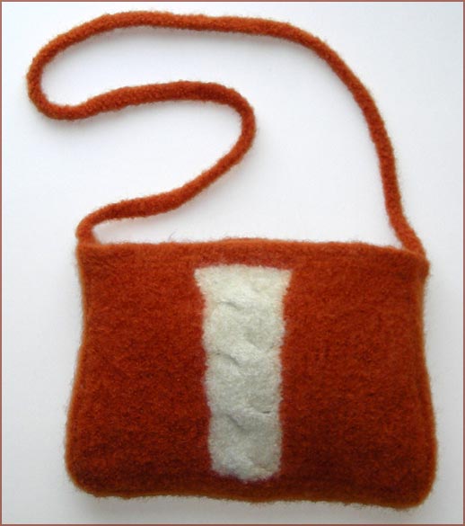 felted cable purse knitting pattern