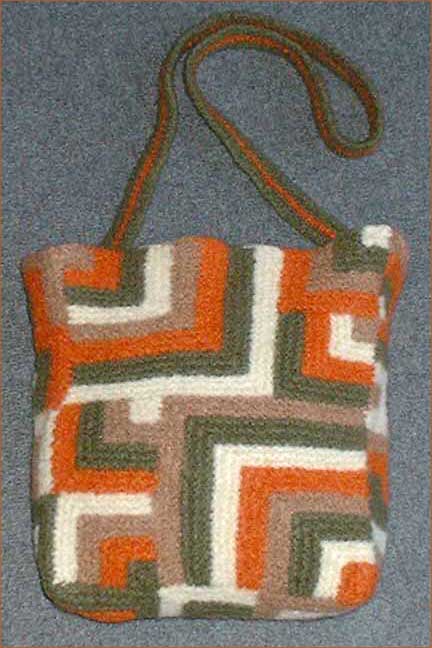 felted miter bag