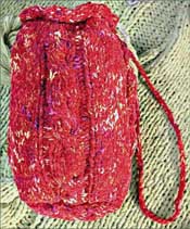 Cabled Drawstring Bag