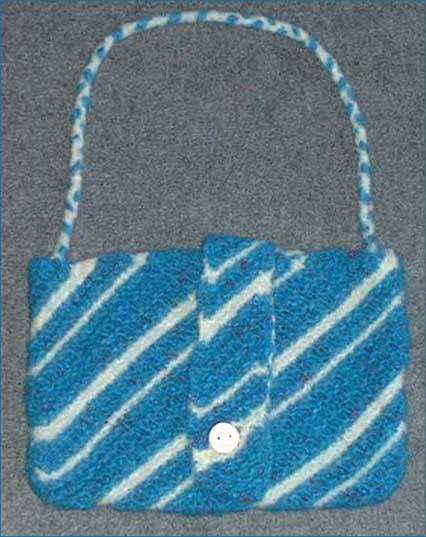 Diagonal Felted Bag